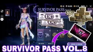 SURVIVOR PASS VOL 8 - HOW TO GET FREE PASS IN NEW STATE -HOW TO GET FREE UC IN BGMI -FREE ROYAL PASS