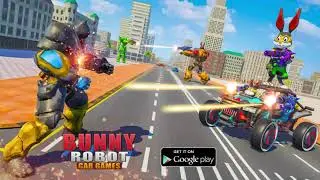 Bunny Robot Car Game &ndash; Buggy Robot wars Game