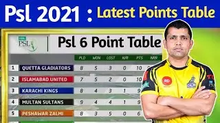 Psl 2021 Latest Points Table | Psl 6 Points Table | Psl2021