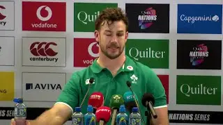 Caelan Doris talking ahead of Ireland vs South Africa at the Aviva Stadium tomorrow.