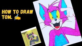 baby tom cat drawing for beginners l How to draw tom cat easily step by step.