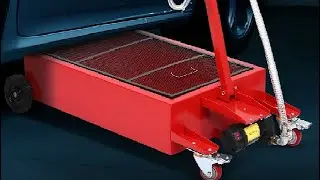 Low Profile Electric Oil Drain Cart, 8FT Hose & Folding Handle, Rolling Oil Drain Pan for Cars