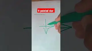 How to draw a 4-pointed star 🌟 #drawing #creativeart #youtubeshorts #shorts