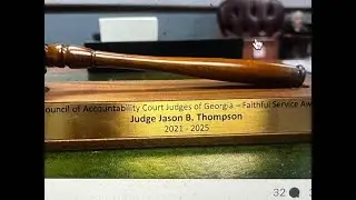 Judge Jason Thompson Fayette County GA State Judge Gets &ldquo;Faithful Service Award&rdquo; From Fellow Judges