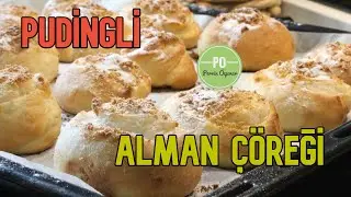 Çilekli Pudingli Alman Çöreği | Kolay ve Hafif Tatlı Çörek