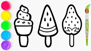 How to Draw and Color Ice Cream | Easy Drawing for Kids