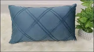 Geometric Pattern Plain Color Decorative Stripe Throw Pillow Covers Velvet Sofa Cushion Covers