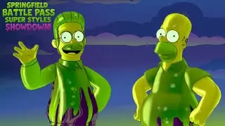 Fortnite The Simpsons Springfield Battle Pass Super Styles Showcase!!