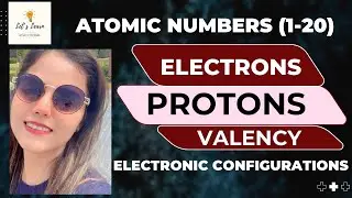 Atomic numbers(1-20), Electrons,Protons, Valency and Electronic configurations 