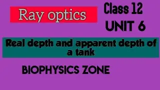 Real depth and apparent depth of a tank | Ray optics class 12