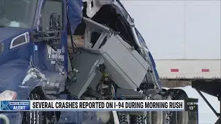 Crashes snarl traffic on I-94 in Southwest Michigan