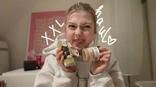 asmr xxl rossmann haul + taste test ✨💕