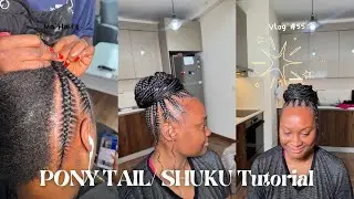 PONYTAIL / SHUKU TUTORIAL / BRAIDED PONYTAIL / HOW TO MAKE STITCH BRAIDS