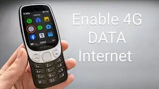 Включение/выключение мобильной передачи данных 4G через Интернет на телефоне Nokia 3210. Кнопка ф...