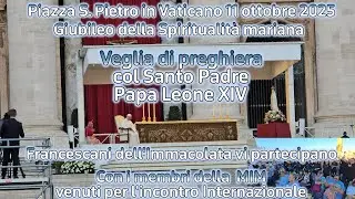 St. Peter's Square in the Vatican, October 11, 2025 Jubilee Marian Spirituality Vigil with Pope L...