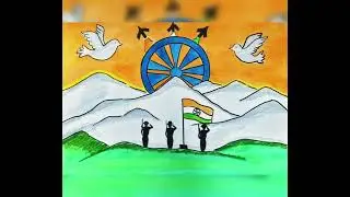 Easy Republic day drawing #drawing #oilpasteldrawing #draw