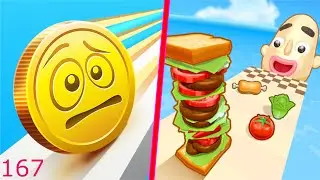 Coin Rush Vs Sandwich Runner - Android iOS Gameplay Walkthrough - Mobile Games - 167