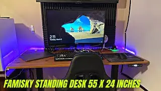 FAMISKY Dual Motors Standing Desk 55 x 24 Inches Review & Test | Best Electric Home Office Desk