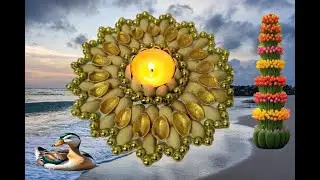 Coji de fistic????  Incredibil!!!!  Tutorial suport lumanări