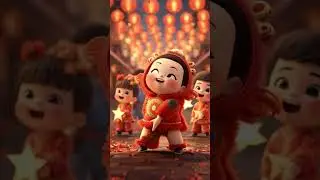 🏮 Lion Dance Boy Grooving Under the Lantern Street 🦁✨