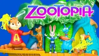 ZOOTOPIA SCOOBY ALVIN and DOC MCSTUFFINS Crazy Case with Silly String Prank  Video Toy Parody