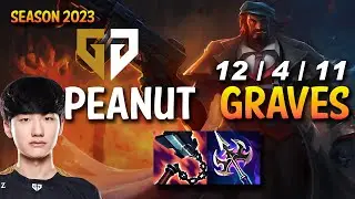 GEN Peanut GRAVES vs NIDALEE Jungle - KR Ranked