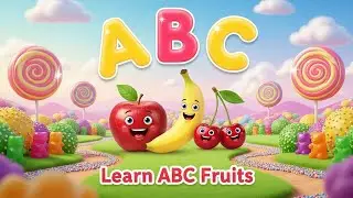 ABC Fruits Learning 🍎 | A to Z Fruits for Kids | Fun Candy Land Garden