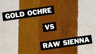 Oil Paint - Gold Ochre vs Raw Sienna #oilpainting #artsupplies