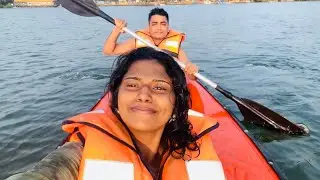 KAYAKING IN KERALA 🌴| BOATING IN KERALA 🏂| #shorts #viral #video #kayaking #boating @Jvlog0717 🌴🏂🔥😎