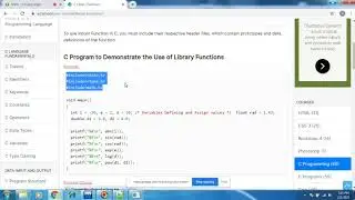 C library functions | C scope of variables