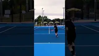 NTRP 3.5 Tennis🎾 Nice backhand volley #tennis #sports #highlights  #volleytennis