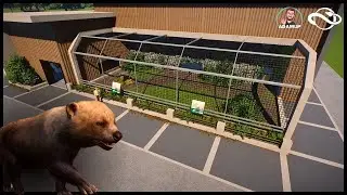 Строительство вольера для кустарниковых собак в зоопарке Planet Zoo