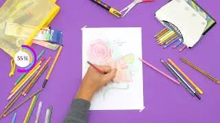 Drawing my first tattoo | Typography and Roses