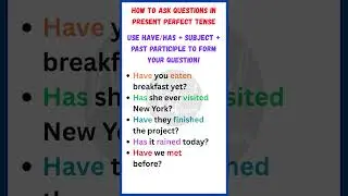 ❓ How to Ask Questions in Present Perfect Tense | English Speaking Practice