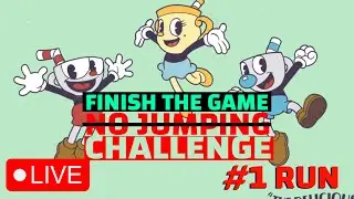 Cuphead DLC FINISH THE GAME WITHOUT JUMPING CHALLENGE the Delicious last course 🔴