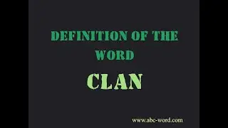Definition of the word 