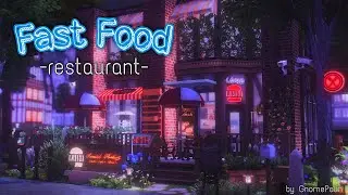 Ресторан быстрого питания 🍔| Строительство | Fast Food Restaurant | SpeedBuild | NO CC [The Sims 4]