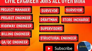 CIVIL ENGINEER JOB ALL OVER INDIA |LATEST JOBS UPDATES | FREE JOBS | PRIVATE JOBS | JOBS 2022