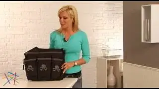 Diaper Dude Diaper Bag Black Skull & Crossbones - Product Review Video
