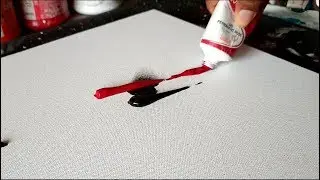 Acrylic Abstract Painting / Demonstration / Project 365 days / Day #039