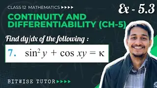 Find dy/dx if sin²y + cos xy = k | Find dy by dx if sin square x + cos xy = k