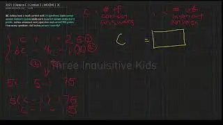 Math Olympiad for Elementary | 2021 | Division E | Contest 3 | MOEMS | 3C