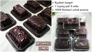 RESEP BROWNIES LUMER UNTUK IDE JUALAN || 1 Loyang jadi 8 mika_Super Nyoklat (100% Berhasil) 👌