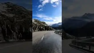 Riding the icy alpine roads