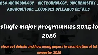 Bsc life science latest syllabus 2025 to 2026 clear cut explain