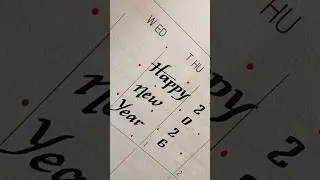 New year card | ✨Writing &ldquo;Happy New Year 2026&rdquo; &mdash; one letter at a time ✍️🤍 #penmanship