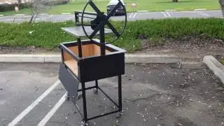 Open front brick lined santa maria bbq grill