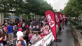 RWB crowds pick up as rain slows down