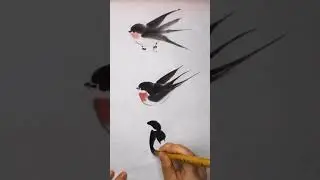 写意水墨画第190集：《燕子》 Freehand Brushwork 190: Swallow