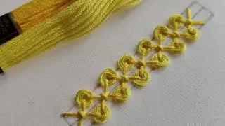 Super Easy Simple Border Line Stitch for Beginners || Border Line Embroidery